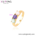 15087 New design bestselling popular fashion ladies ring plain style with multicolor ice stone